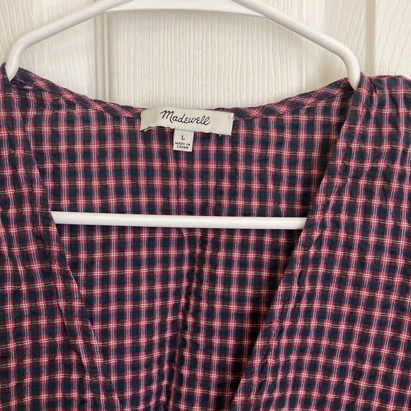 Madewell plaid wrap top - Picture 7 of 7